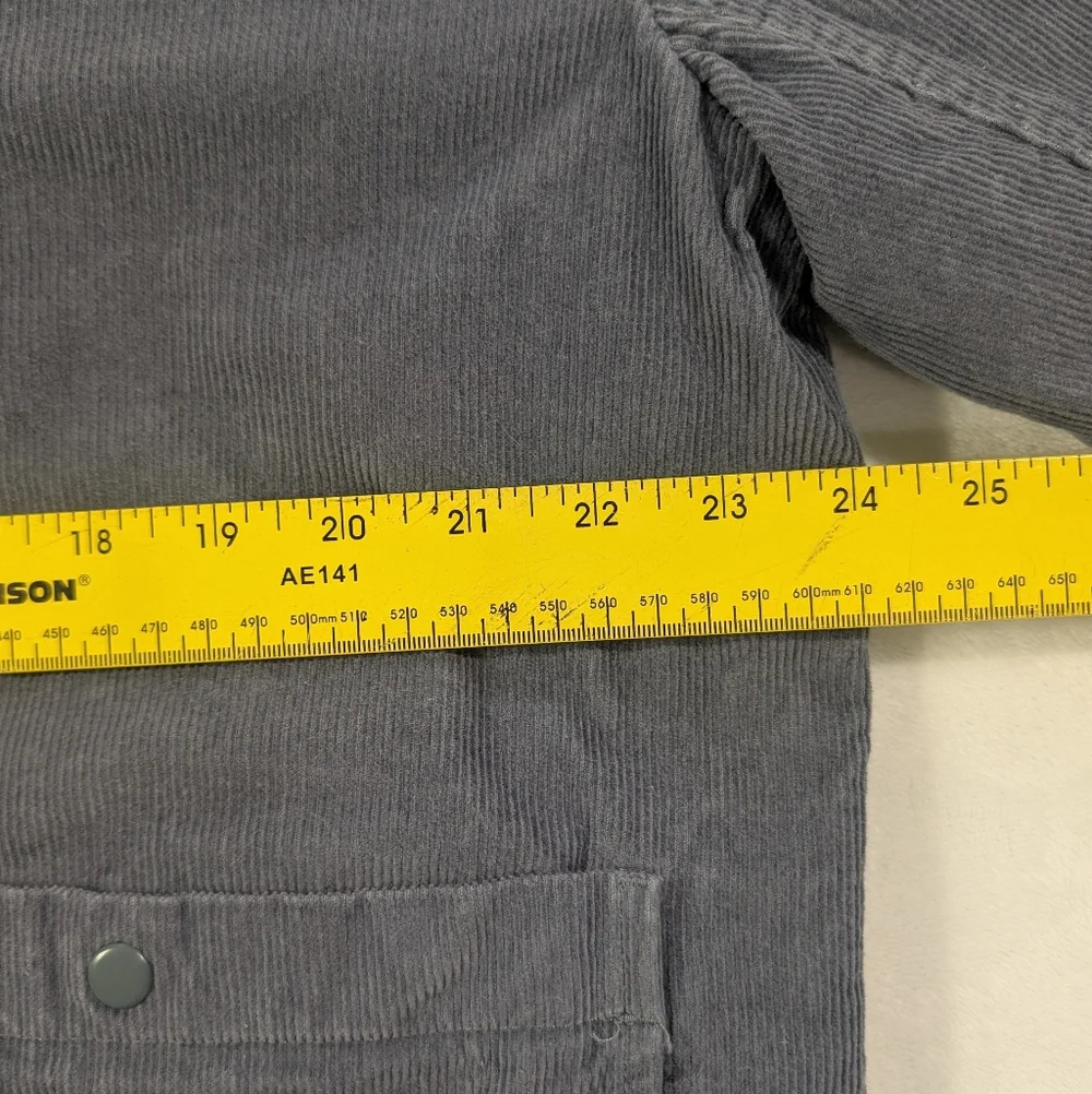Vans Carlson Corduroy Bomber Jacket‎ Quilted Blue Gray XL